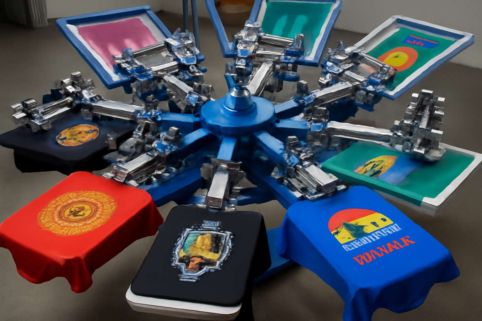 screen printing machine 6 station