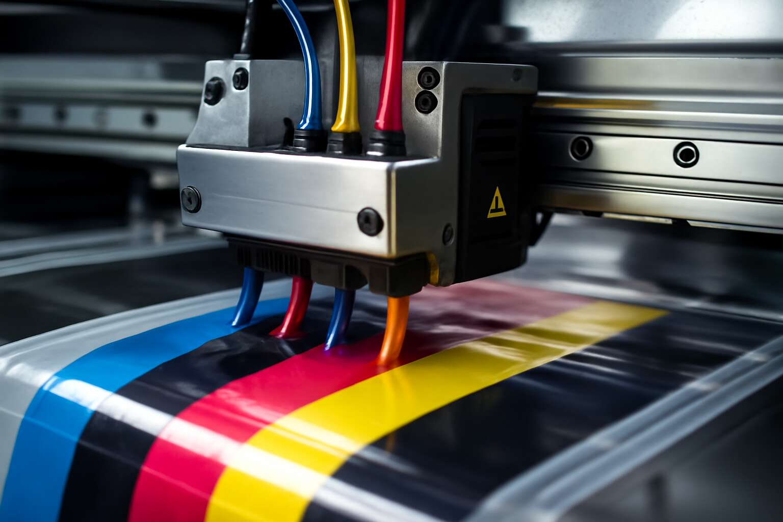 printing machine on plastic