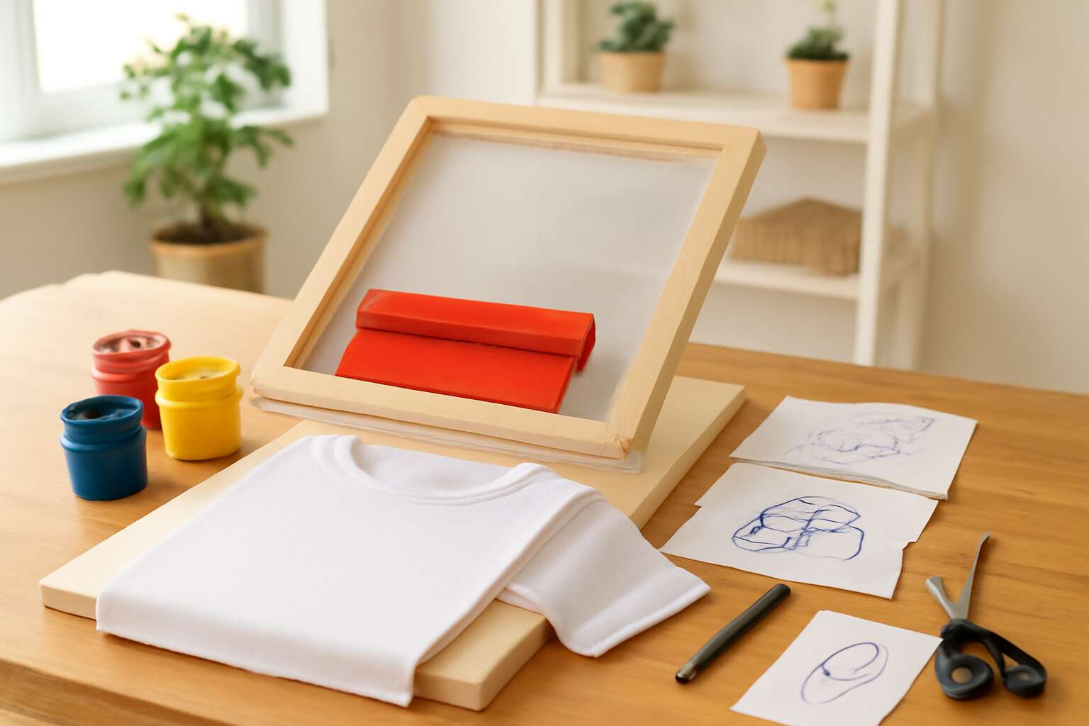 how to make screen printing machine at home